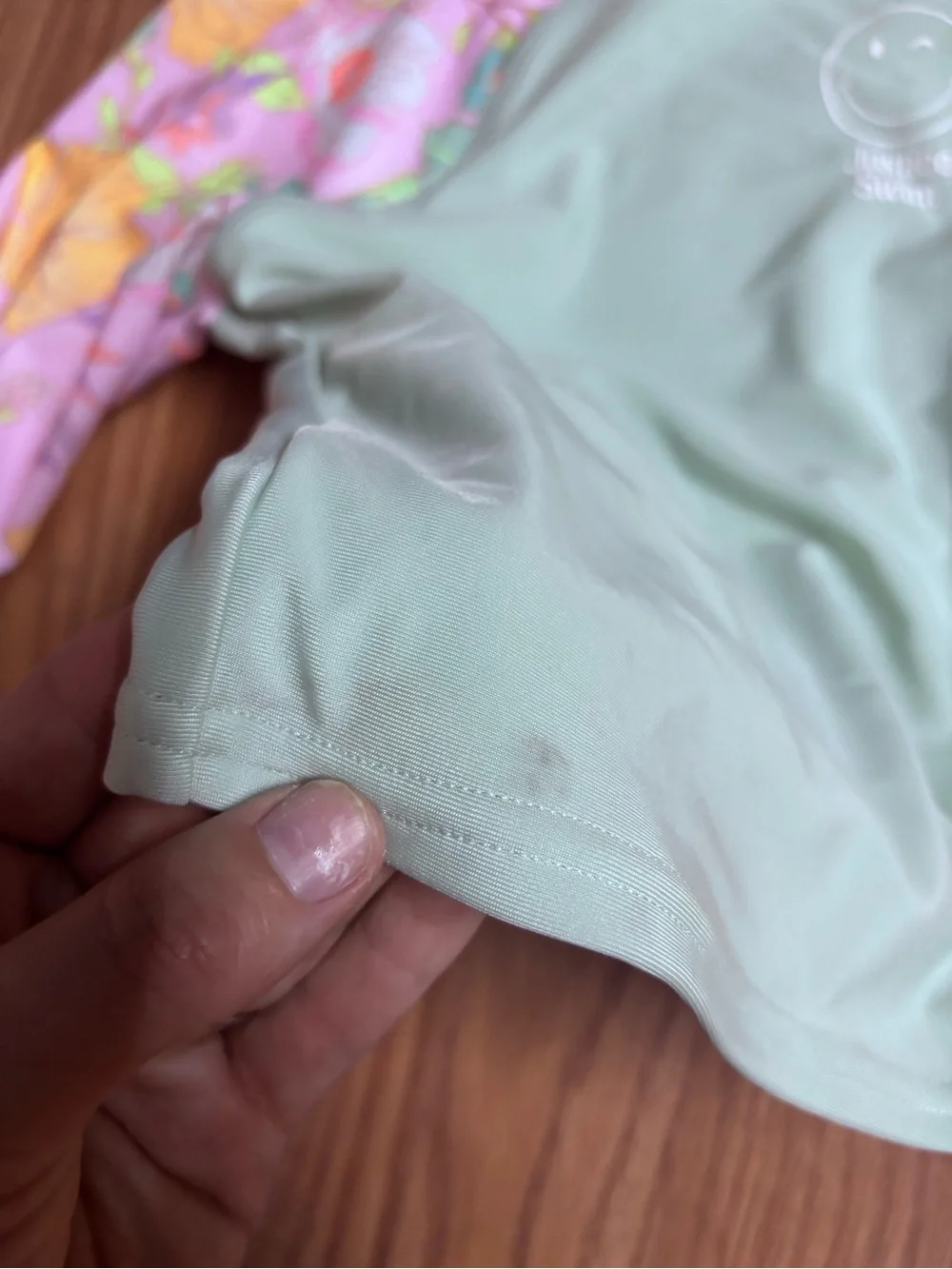 Justice Girls Mint & Coral Floral Raglan Rashguard XL 16/18
